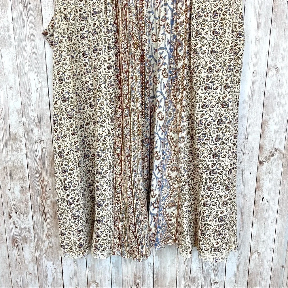 Free People Mess Around Tunic Sleeveless Neutral Combo Top Size Small Women